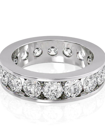 4ct Round Channel Eternity WG