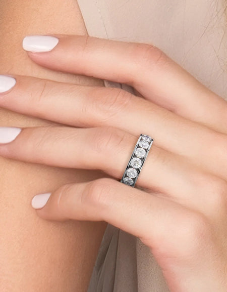 4ct Round Channel Eternity WG