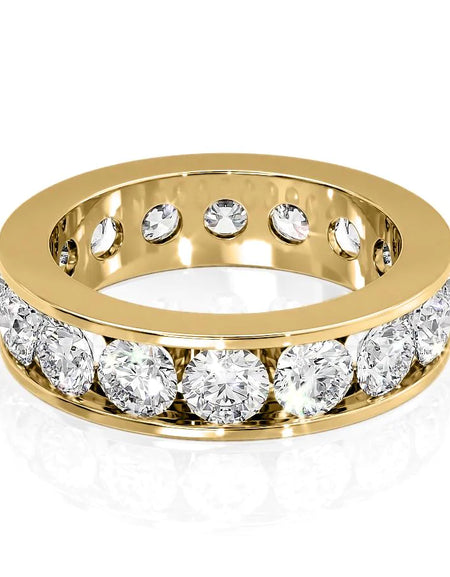 4ct Round Channel Eternity YG