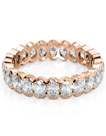 2ct Oval Half Bezel Eternity RG
