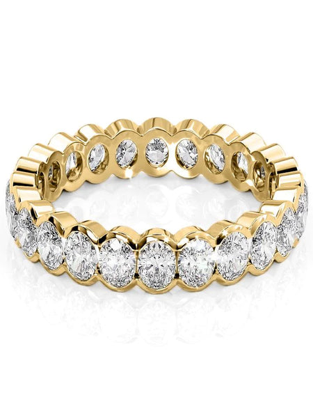 2ct Oval Half Bezel Eternity YG