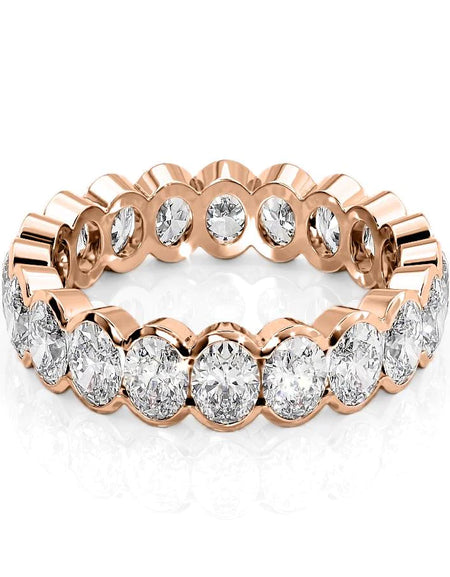 3ct Oval Half Bezel Eternity RG