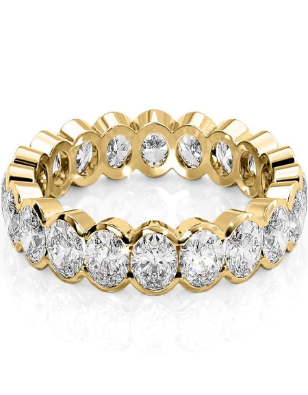 3ct Oval Half Bezel Eternity YG
