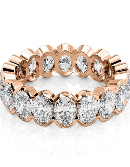 4.5ct Oval Half Bezel Eternity RG