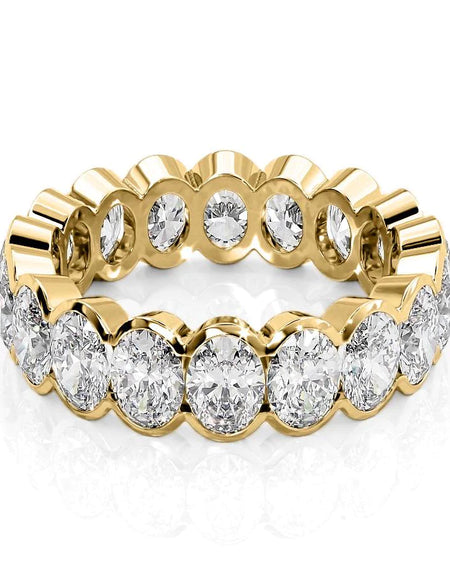 4.5ct Oval Half Bezel Eternity YG