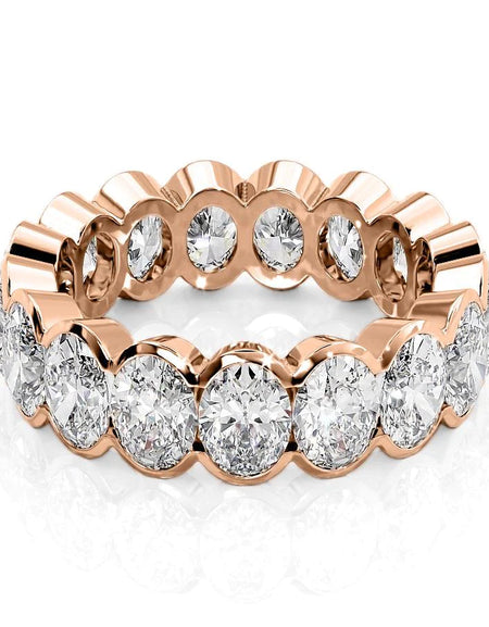 5.5ct Oval Half Bezel Eternity WG