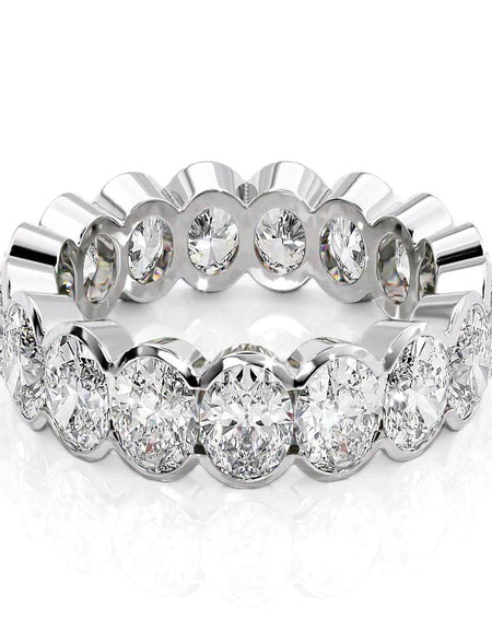 5.5ct Oval Half Bezel Eternity WG