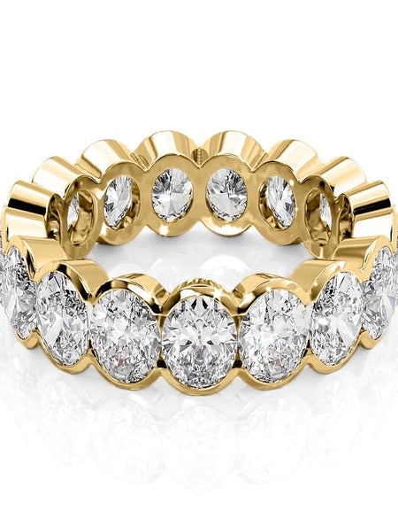 5.5ct Oval Half Bezel Eternity WG