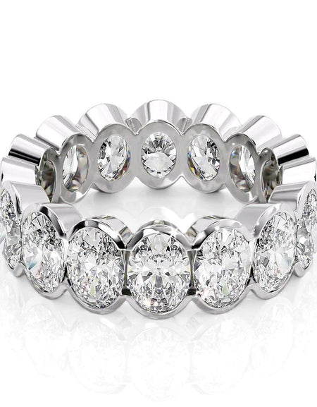6.5ct Oval Half Bezel Eternity WG