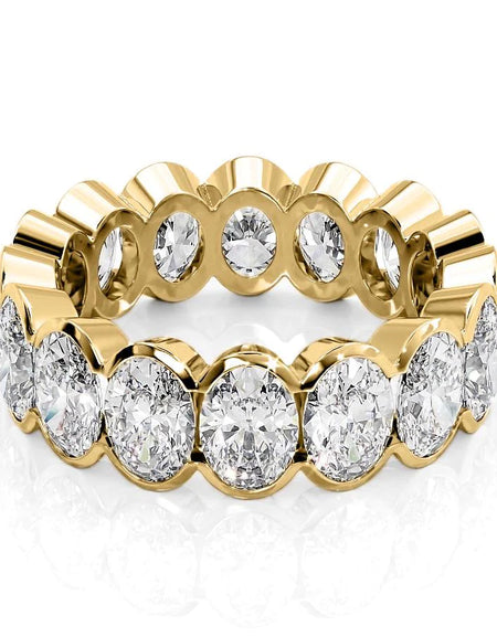 6.5ct Oval Half Bezel Eternity WG