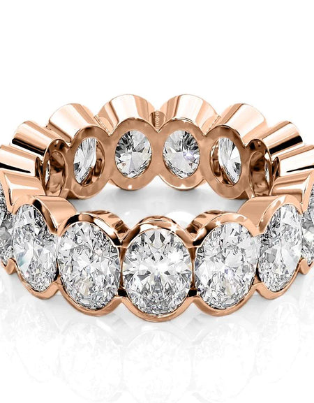 7.5ct Oval Half Bezel Eternity WG