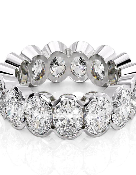 7.5ct Oval Half Bezel Eternity WG