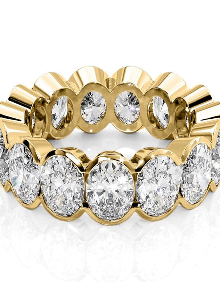 7.5ct Oval Half Bezel Eternity WG