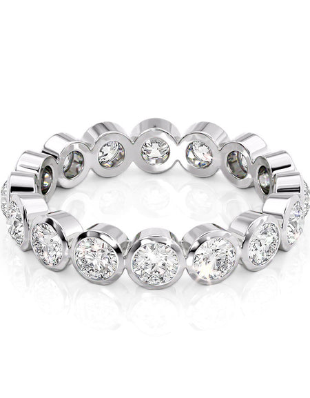 3ct Round Bezel Eternity 1.5ct WG R