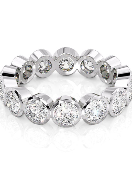 3ct Round Bezel Eternity 3ct WG R