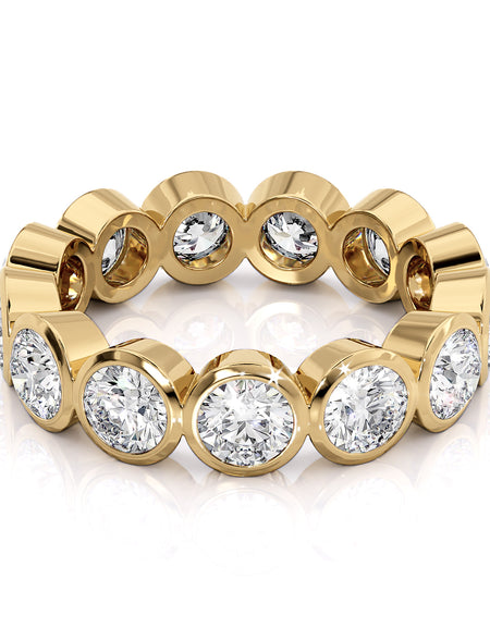 3.5ct Round Bezel Eternity 3.5ct YG R