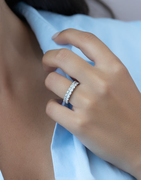 3.3ct Oval U Prong Eternity WG Model