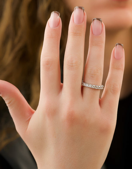 2.3ct Round U Pave Prong Eternity WG Model