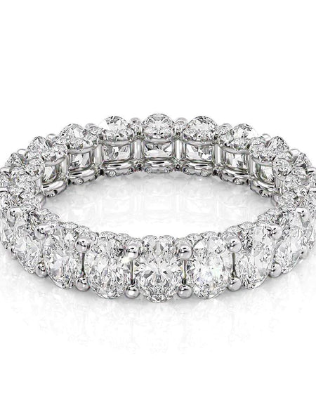 4.3ct Oval U Prong Eternity WG