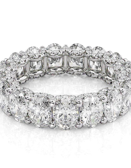 6.8ct Oval U Prong Eternity WG
