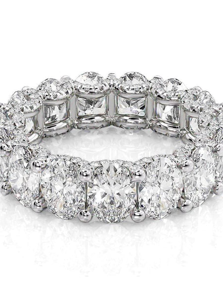7.8ct Oval U Prong Eternity WG