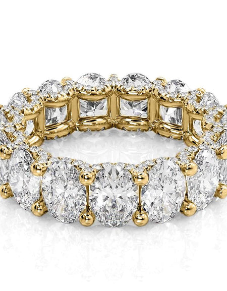 7.8ct Oval U Prong Eternity YG