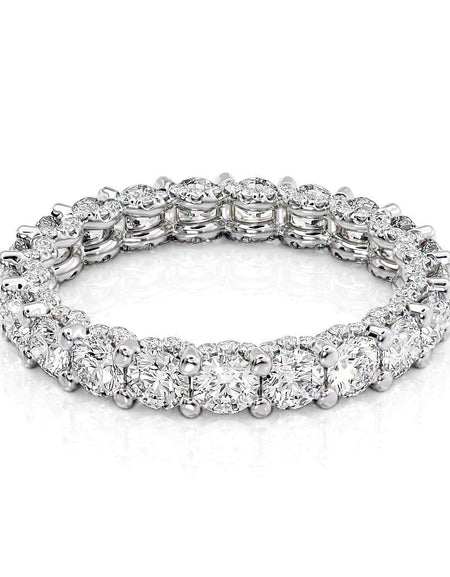2.3ct Round U Pave Prong Eternity WG