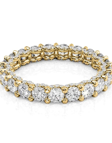 2.3ct Round U Pave Prong Eternity YG