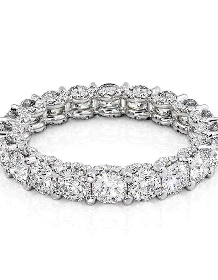 2.8ct Round U Pave Prong Eternity WG