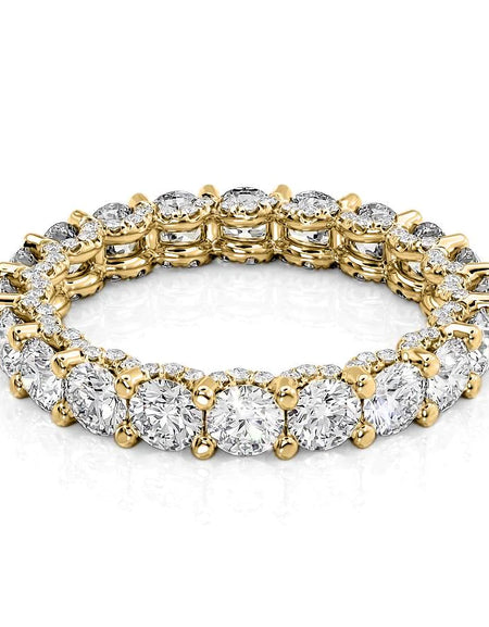 2.8ct Round U Pave Prong Eternity YG