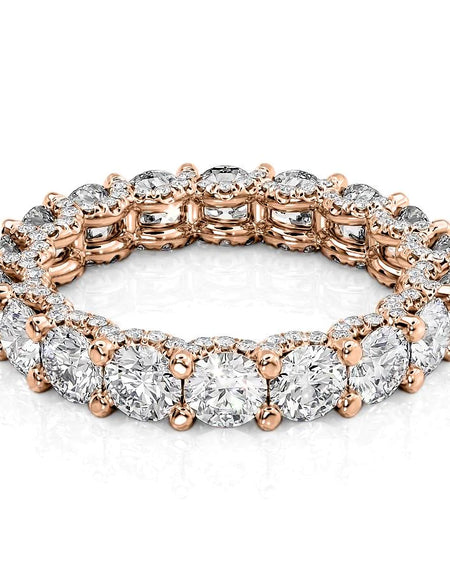 3.8ct Round U Pave Prong Eternity RG