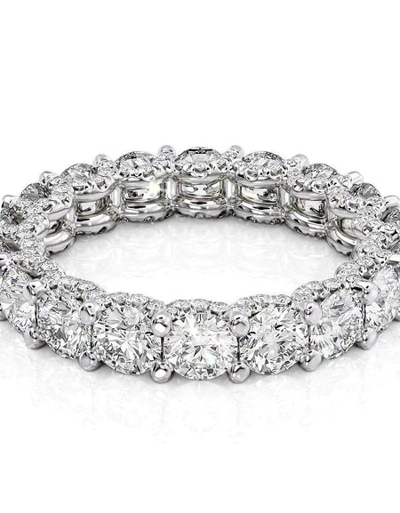 3.8ct Round U Pave Prong Eternity WG