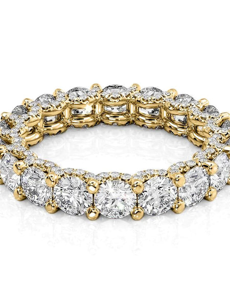 3.8ct Round U Pave Prong Eternity YG