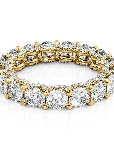 4.3ct Round U Pave Prong Eternity YG