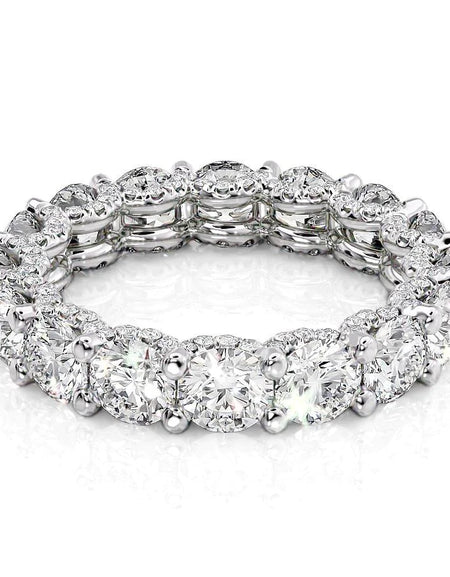 4.8ct Round U Pave Prong Eternity WG