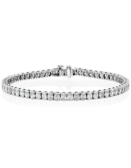 Oval Tennis Bracelet 10ct WG OV
