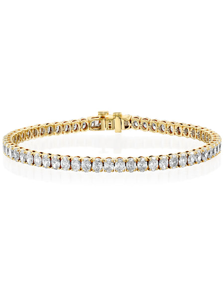 Oval Tennis Bracelet 10ct YG OV