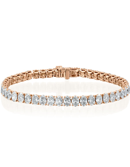 Oval Tennis Bracelet 15ct RG OV