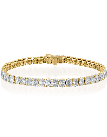 Oval Tennis Bracelet 15ct YG OV