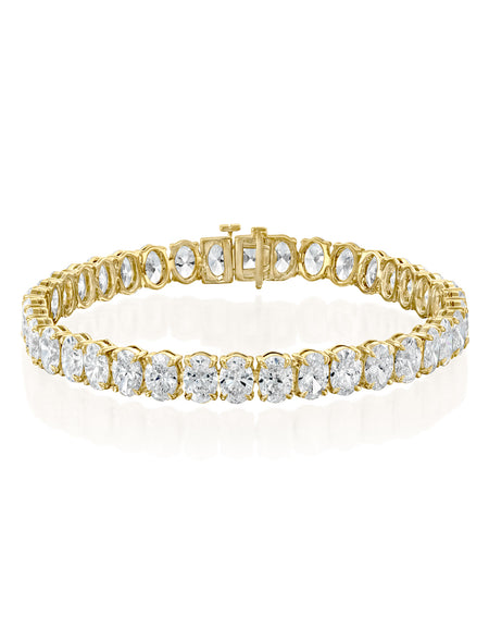 Oval Tennis Bracelet 20ct YG OV