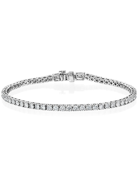 Round Tennis Bracelet 3.5ct WG R