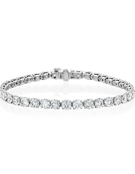 Round Tennis Bracelet 9ct WG R