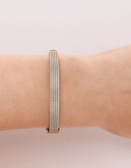 14k Rose Gold 2.232Tcw 5 Row Pave Angel, Round 18k Rose Gold 2.232Tcw 5 Row Pave Angel, Round