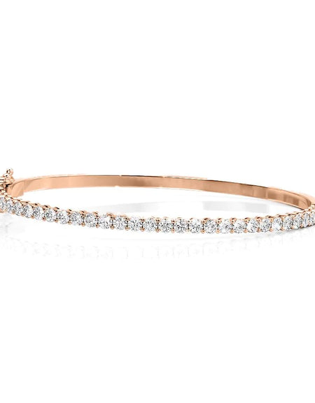14k Rose Gold 2.08Tcw Shared Prongs Eternity Stephanie, Round 18k Rose Gold 2.08Tcw Shared Prongs Eternity Stephanie, Round