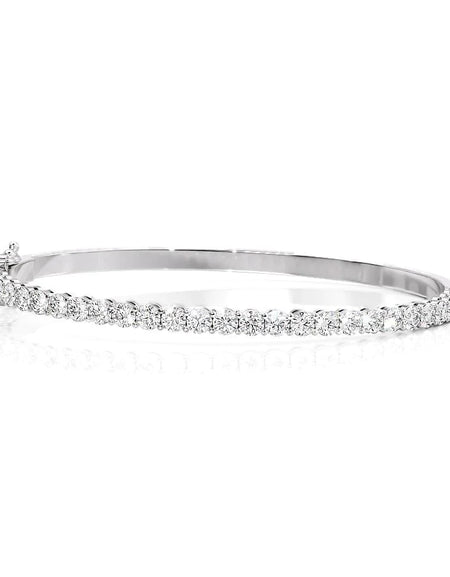 14k White Gold 2.7Tcw Shared Prongs Eternity Stephanie, Round 18k White Gold 2.7Tcw Shared Prongs Eternity Stephanie, Round