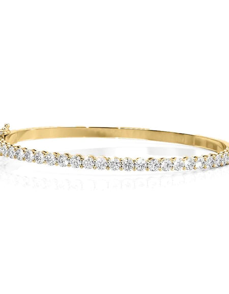 14k Yellow Gold 2.7Tcw Shared Prongs Eternity Stephanie, Round 18k Yellow Gold 2.7Tcw Shared Prongs Eternity Stephanie, Round