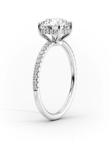 Oval White Gold 14K The Low Profile Kamellie, Oval White Gold 18K The Low Profile Kamellie