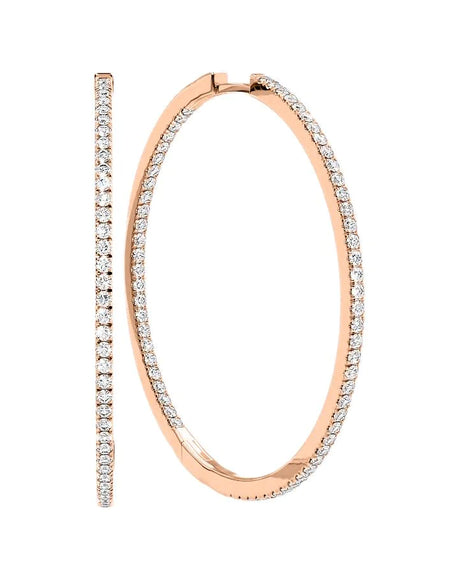 14k Rose Gold 40.0mm Inside Out Pave , 1.3Tcw  18k Rose Gold 40.0mm Inside Out Pave , 1.3Tcw 