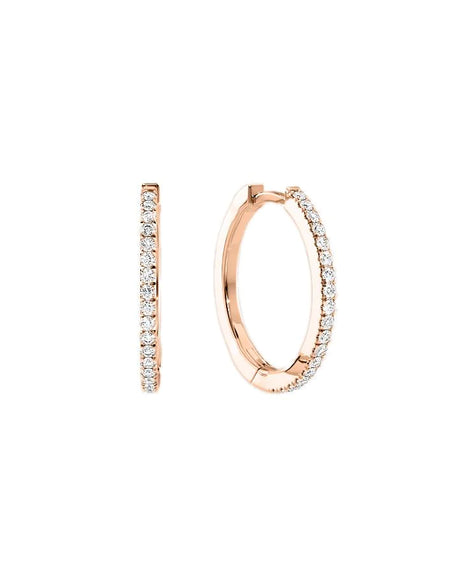 14k Rose Gold 20.0mm Pave , 0.34Tcw  18k Rose Gold 20.0mm Pave , 0.34Tcw 