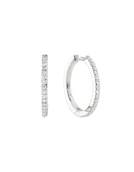 14k White Gold 20.0mm Pave , 0.34Tcw  18k White Gold 20.0mm Pave , 0.34Tcw 